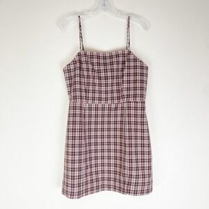 BP Mini Dress Womens Large Plaid Schoolgirl Y2K Coquette Twee Grunge 90s Preppy
